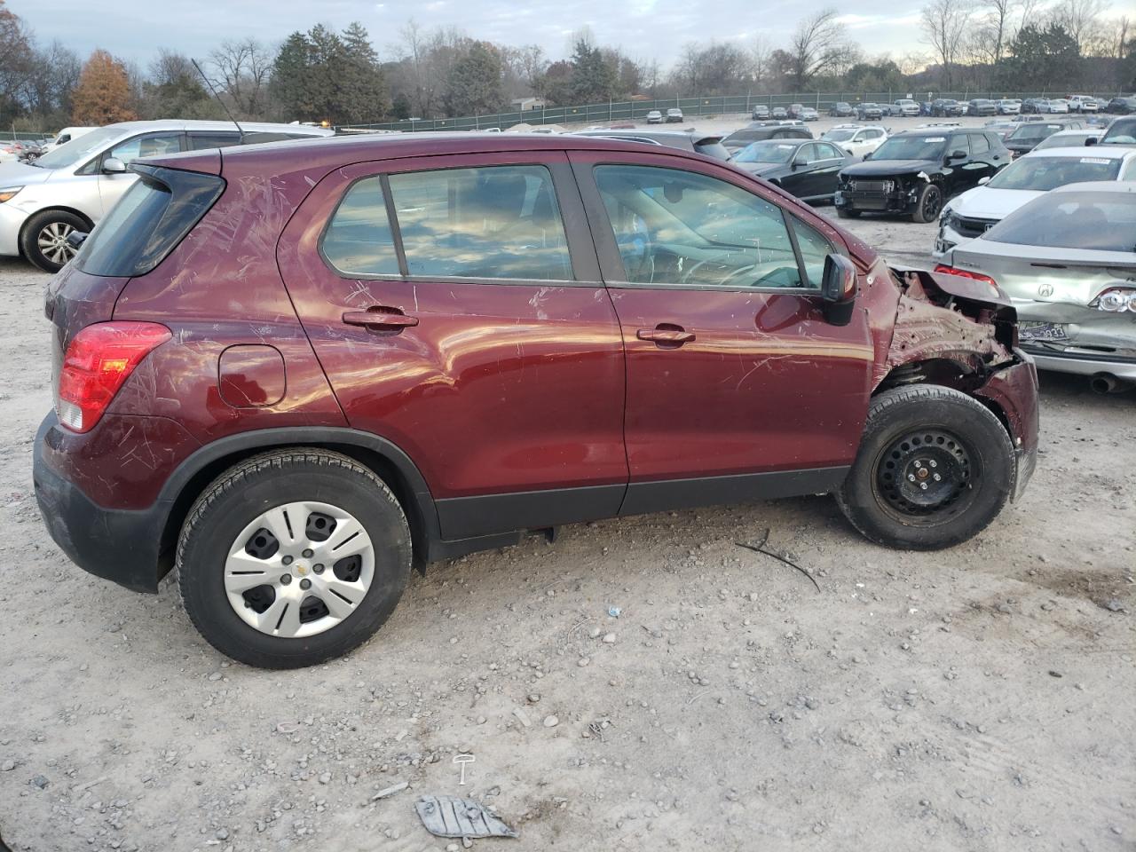 2016 Chevrolet Trax VIN 3GNCJKSB6GL235866 Copart auction photo, front end / side damage thumbnail 3