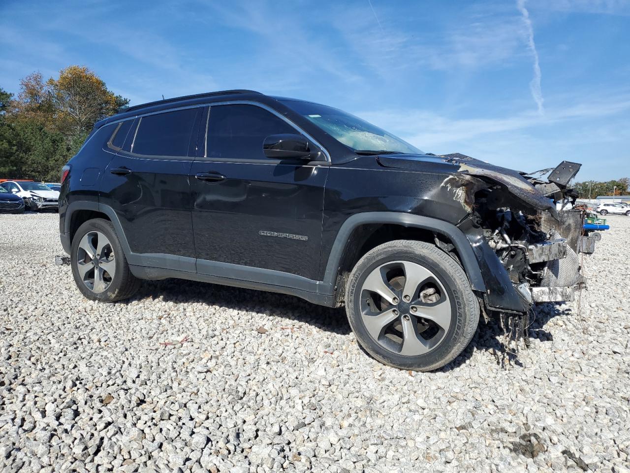 2018 Jeep Compass VIN 3C4NJCBB0JT228944 Copart auction photo, front end / burn - engine damage thumbnail 4
