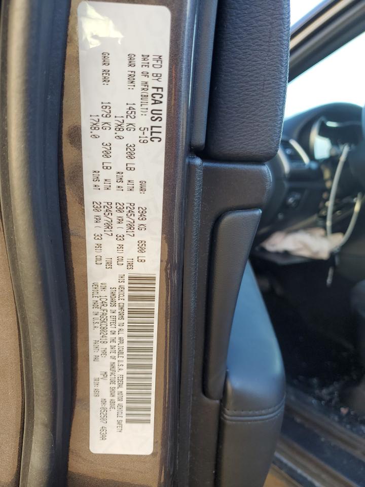 2019 Jeep Grand Cherokee VIN 1C4RJFAG5KC802418 Copart auction photo, front end / side damage thumbnail 16