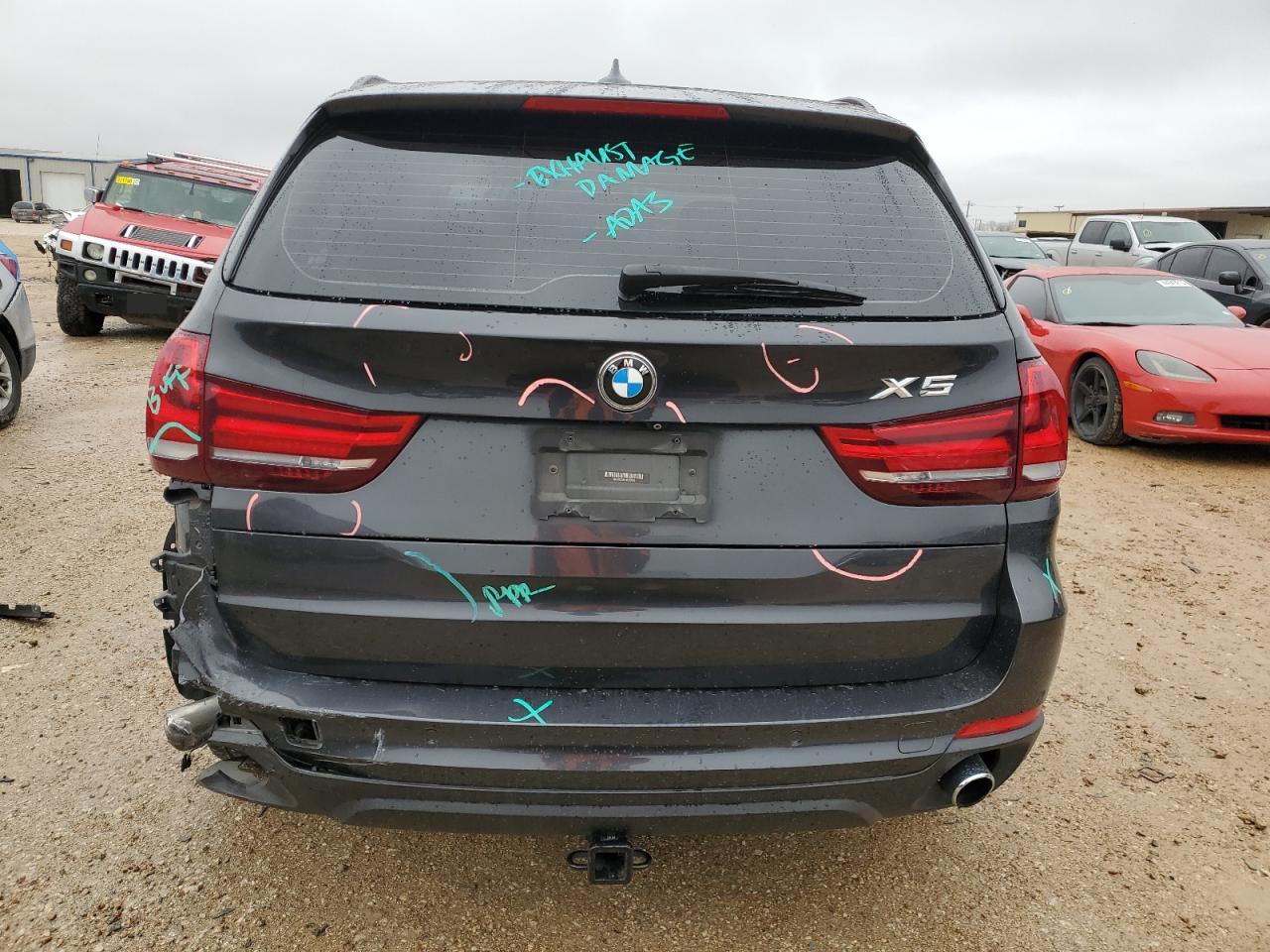 2014 BMW X5 VIN 5UXKR2C56E0C00729 Copart auction photo, rear end / all over damage thumbnail 6