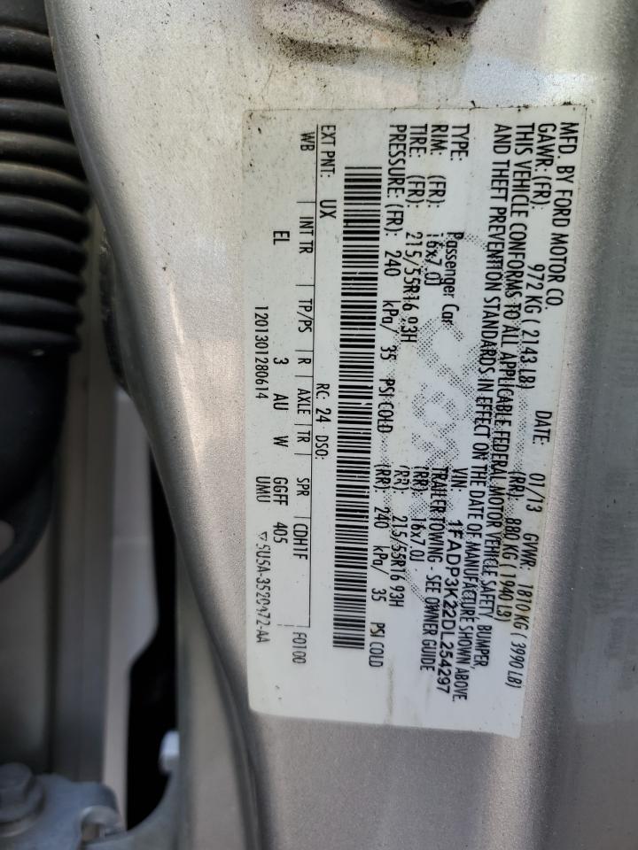 2013 Ford Focus VIN 1FADP3K22DL254297 Copart auction photo, undercarriage / mechanical damage thumbnail 12