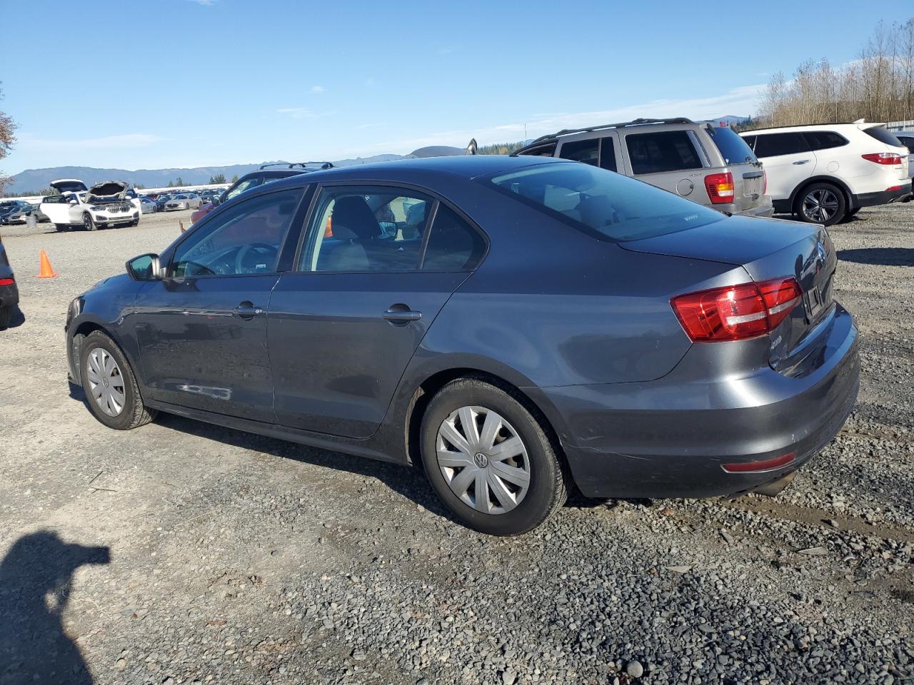 2015 Volkswagen Jetta VIN 3VW2K7AJ8FM303730 Copart auction photo, rear end / front end damage thumbnail 2