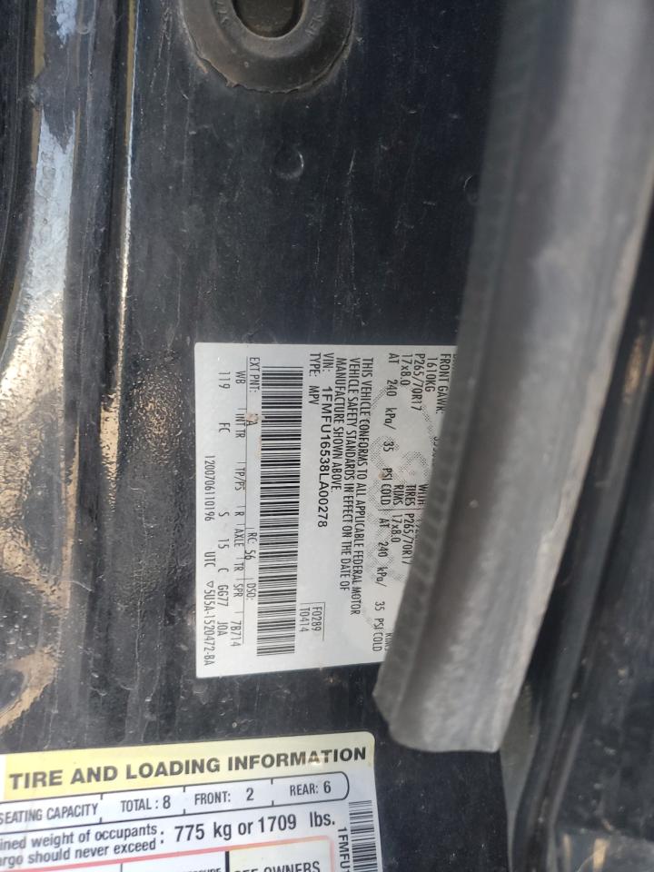 2008 Ford Expedition VIN 1FMFU16538LA00278 Copart auction photo, front end damage thumbnail 12