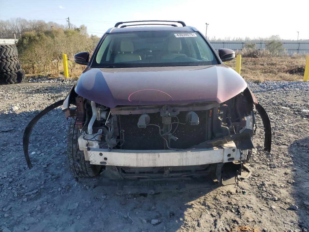 2015 Toyota Highlander VIN 5TDDKRFH1FS166742 Copart auction photo, front end / all over damage thumbnail 5
