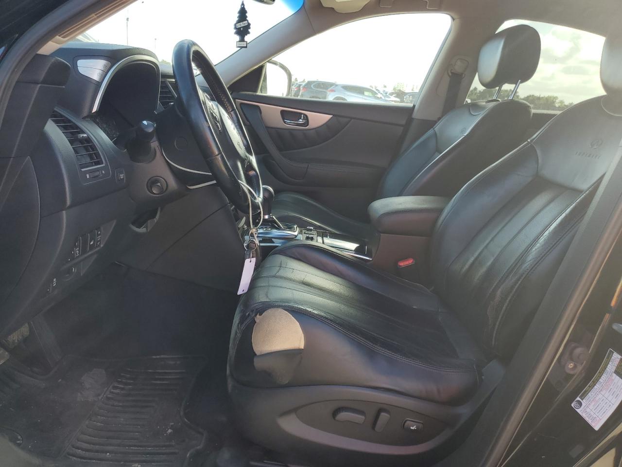 2014 Infiniti QX70 VIN JN8CS1MU6EM450184 Copart auction photo, front end / water/flood damage thumbnail 7