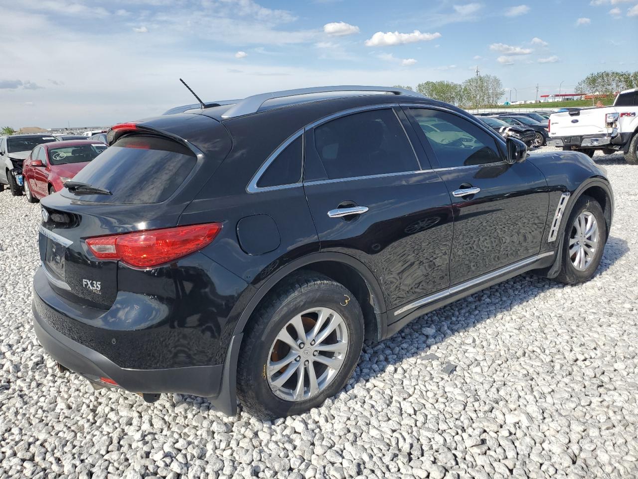 2012 Infiniti FX VIN JN8AS1MWXCM153585 Copart auction photo, side / hail damage thumbnail 3