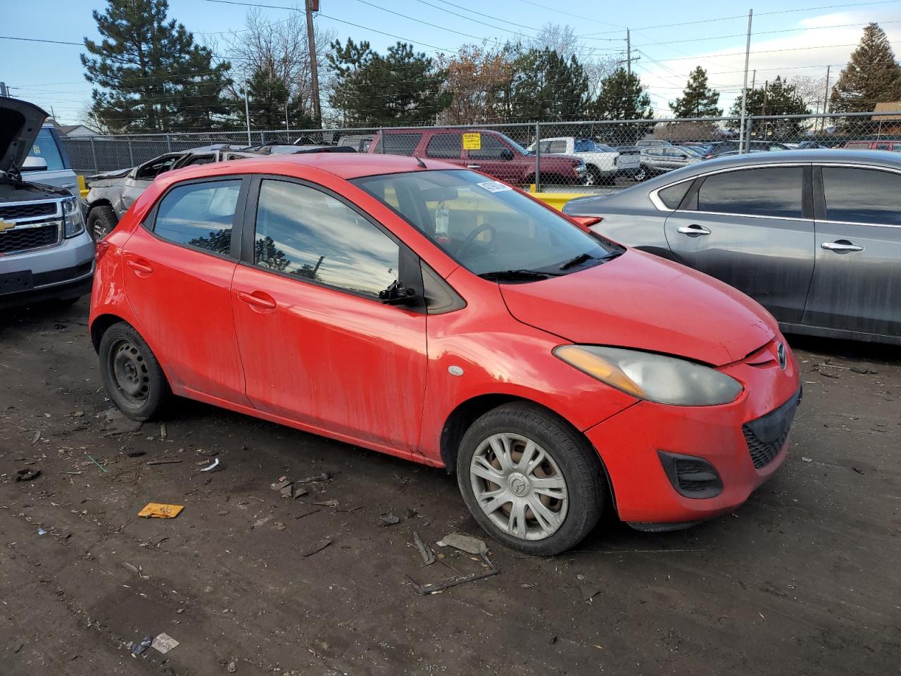 2011 Mazda 2 VIN JM1DE1HY6B0107253 Copart auction photo, all over / mechanical damage thumbnail 4