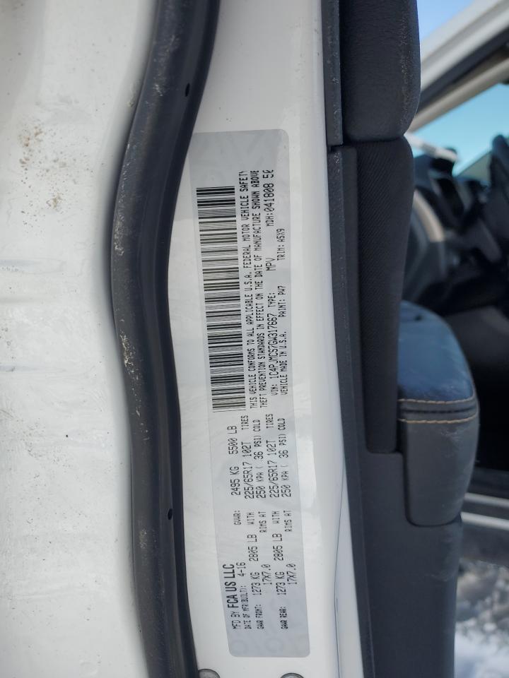 2016 Jeep Grand Cherokee VIN 1C4PJMCS7GW317667 Copart auction photo, front end damage thumbnail 15