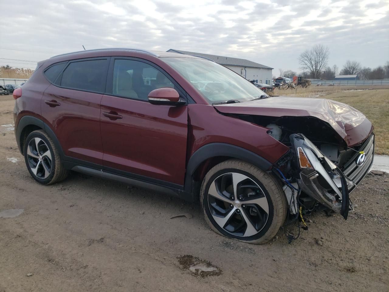 2016 Hyundai Tucson VIN KM8J33A23GU096167 Copart auction photo, front end / undercarriage damage thumbnail 4