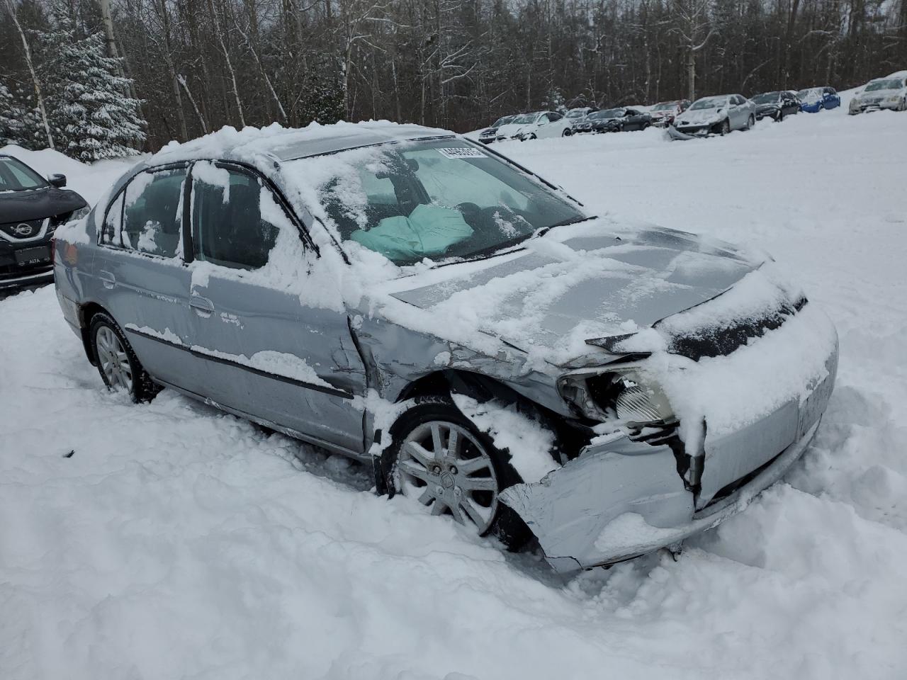 2003 Honda Civic VIN 2HGES16493H929055 Copart auction photo, front end / undercarriage damage thumbnail 4