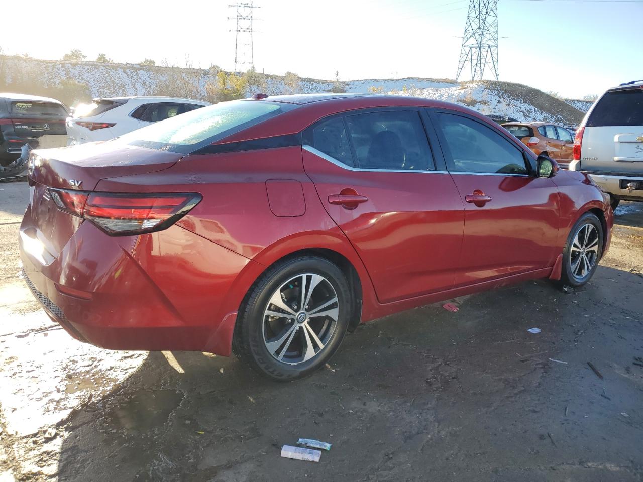 2020 Nissan Sentra VIN 3N1AB8CV3LY217172 Copart auction photo, front end / hail damage thumbnail 3