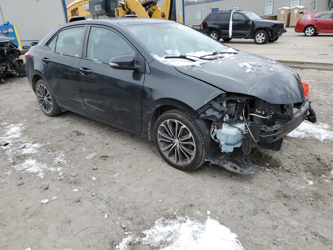 2015 Toyota Corolla VIN 2T1BURHE9FC285474 Copart auction photo, front end / side damage thumbnail 4
