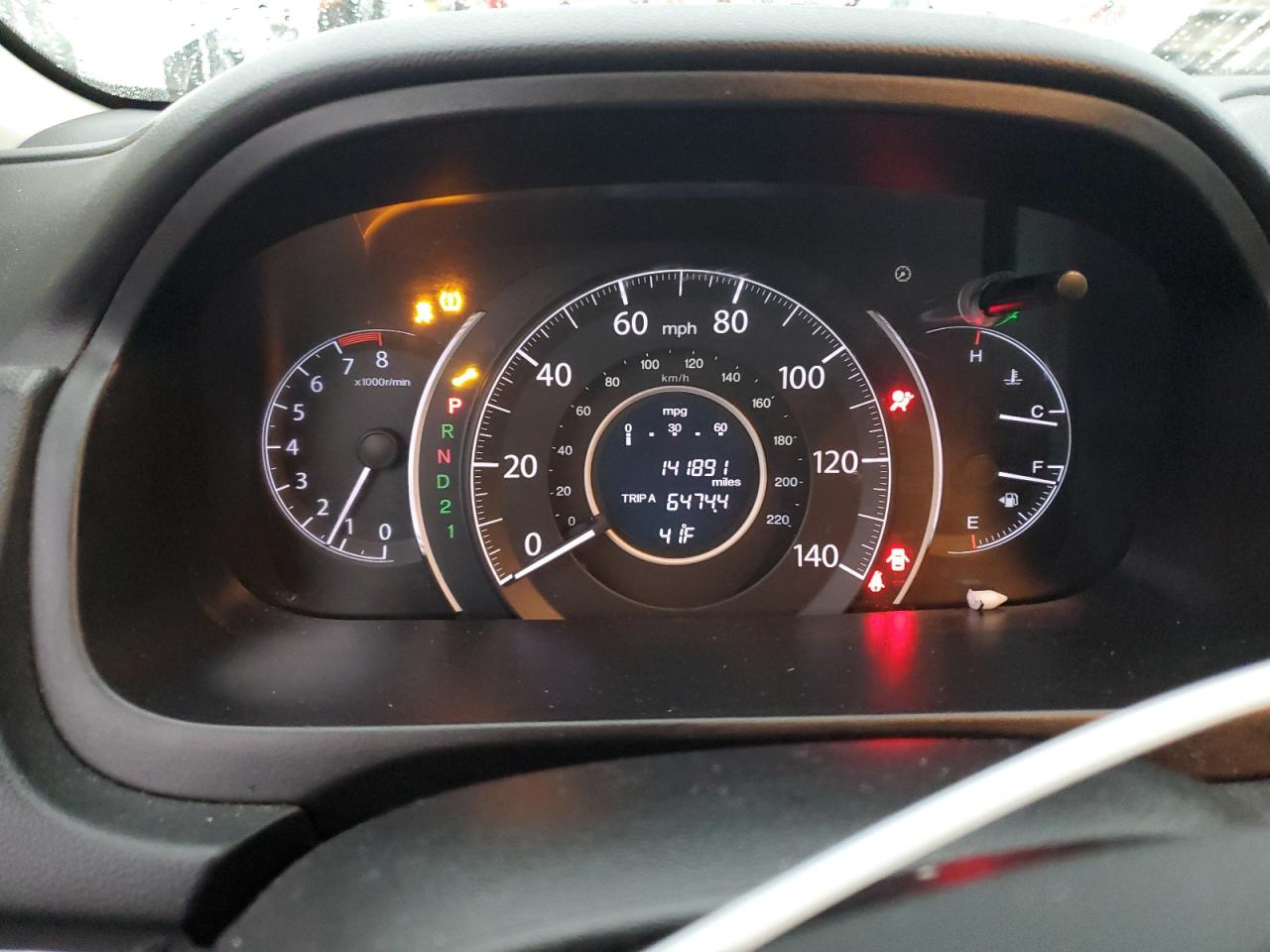 2014 Honda CR-V VIN 5J6RM4H7XEL004206 Copart auction photo, front end / side damage thumbnail 9