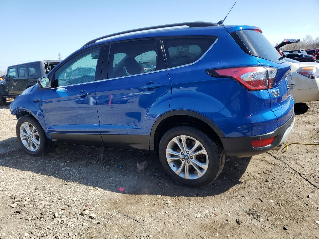 2018 Ford Escape VIN 1FMCU0HD8JUD36123 Copart auction photo, front end / side damage thumbnail 2