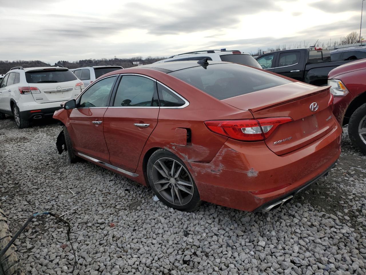 2015 Hyundai Sonata VIN 5NPE34ABXFH074400 Copart auction photo, all over damage thumbnail 2