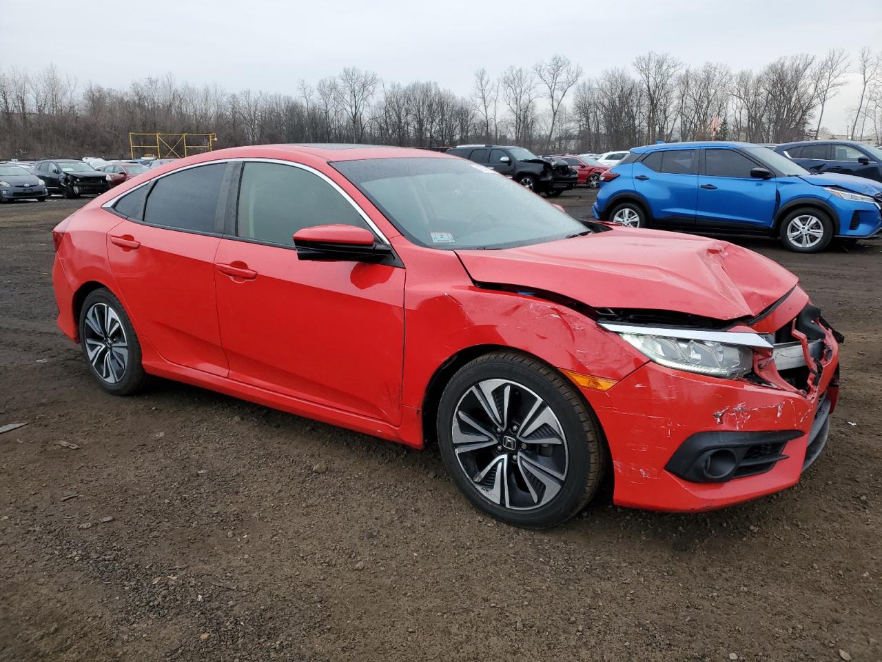 2018 Honda Civic VIN JHMFC1F30JX020152 Copart auction photo, front end / side damage thumbnail 4