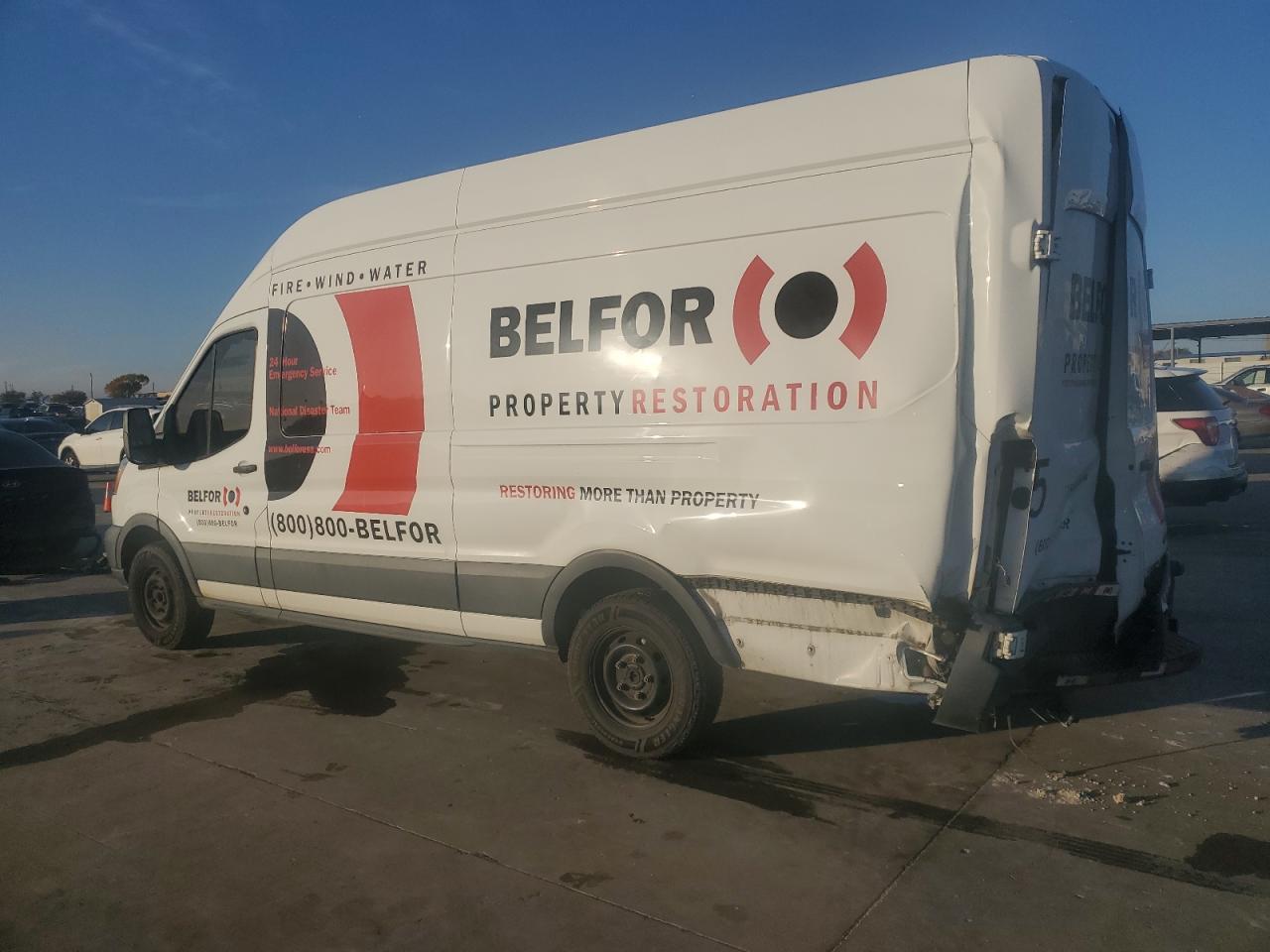 2017 Ford Transit VIN 1FTYR3XM0HKB16219 Copart auction photo, rear end damage thumbnail 2