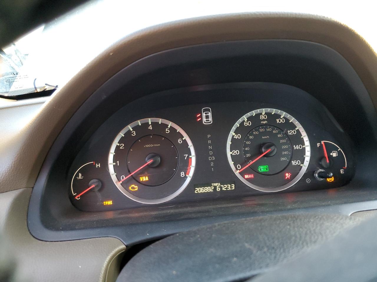 2008 Honda Accord VIN 1HGCP26808A139327 Copart auction photo, water/flood damage thumbnail 9