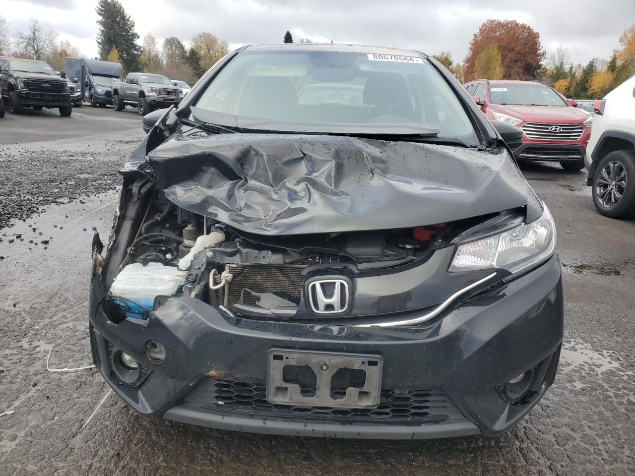 2016 Honda Fit VIN JHMGK5H70GX023544 Copart auction photo, front end damage thumbnail 5