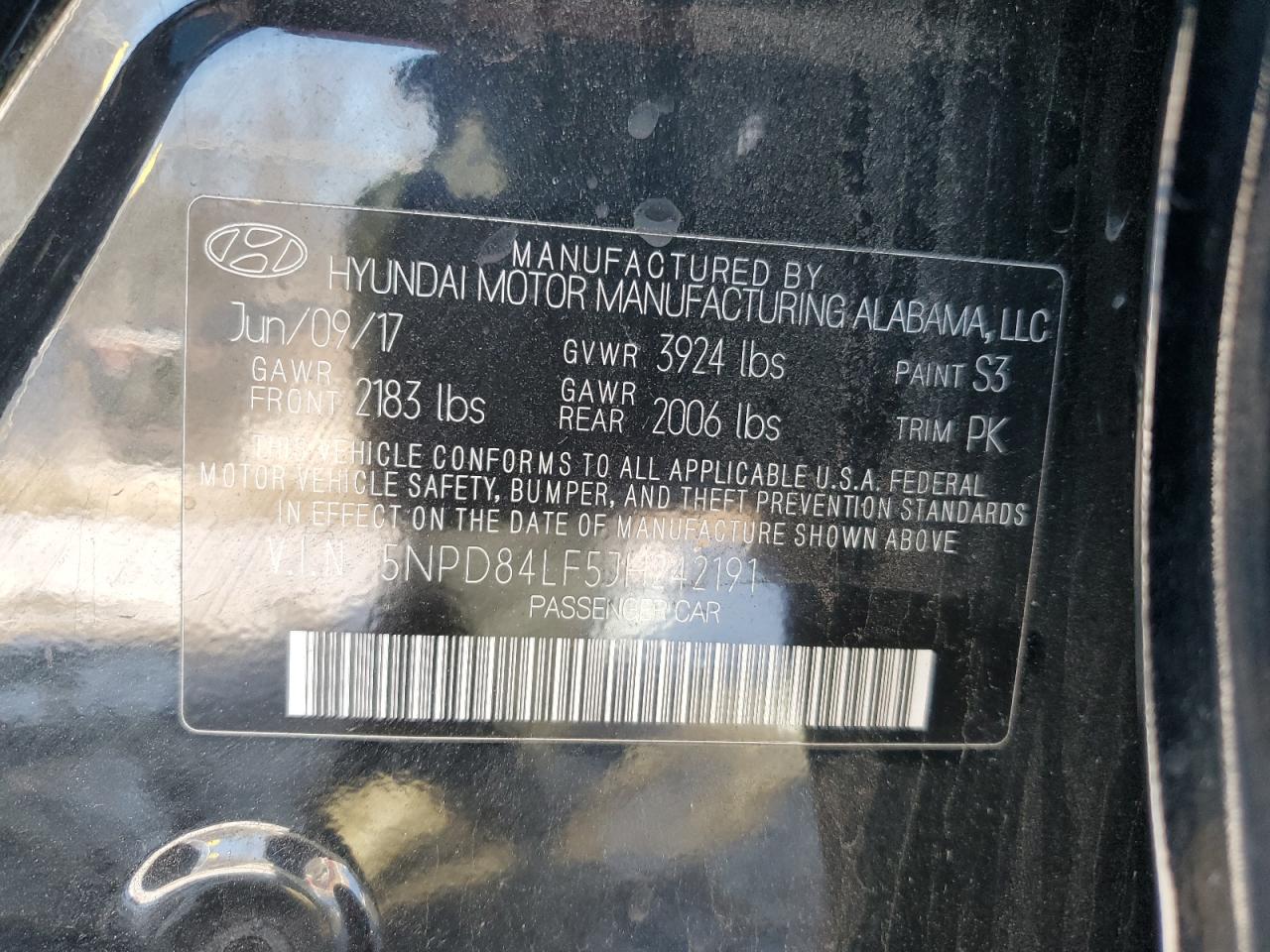2018 Hyundai Elantra VIN 5NPD84LF5JH242191 Copart auction photo, normal wear / mechanical damage thumbnail 12