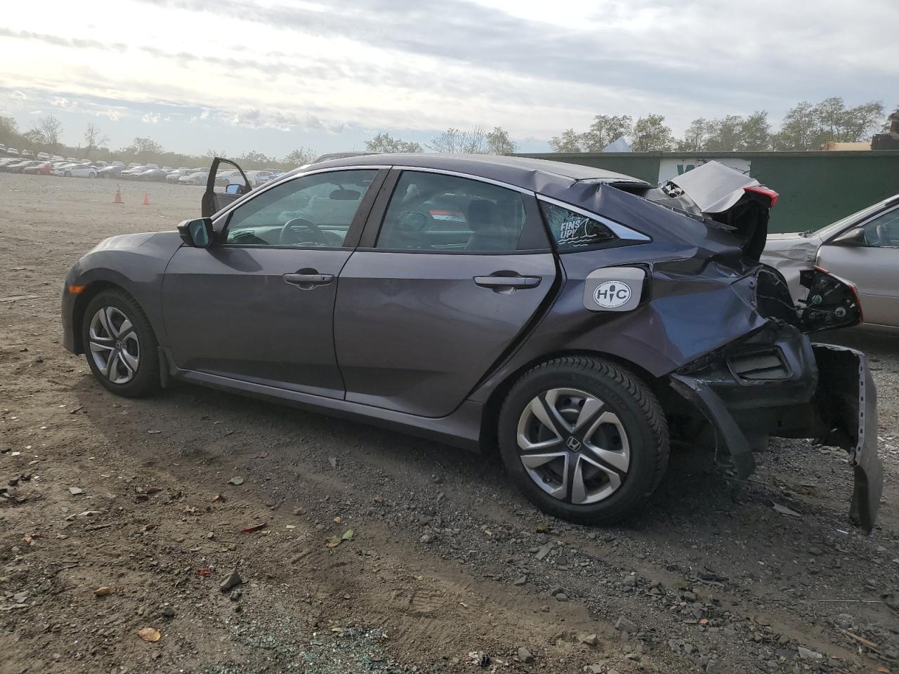 2016 Honda Civic VIN 19XFC2F65GE059376 Copart auction photo, rear end / frame damage damage thumbnail 2