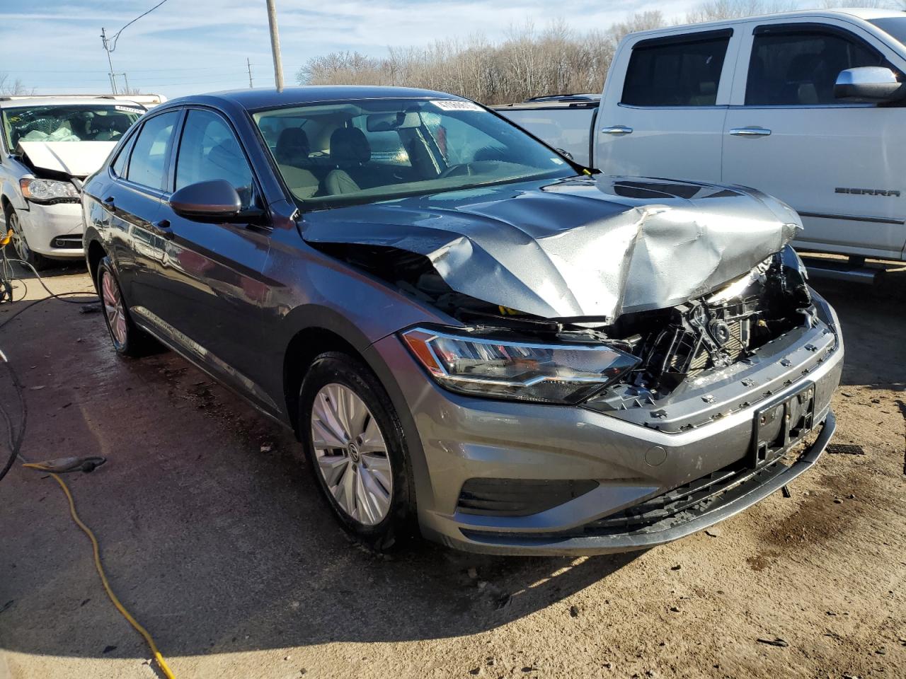 2019 Volkswagen Jetta VIN 3VWCB7BU3KM212761 Copart auction photo, front end / rear end damage thumbnail 4