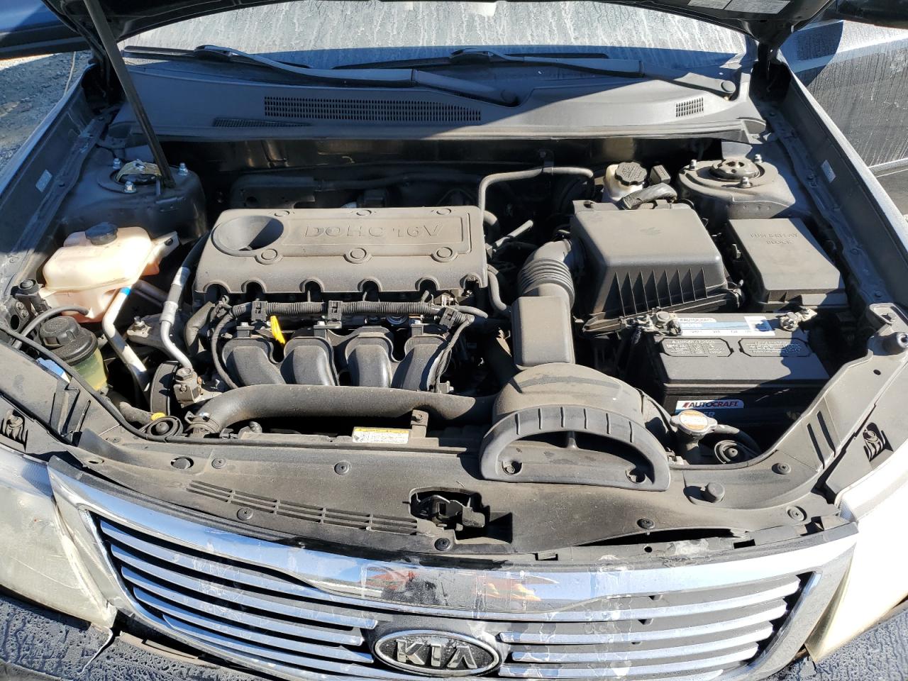 2009 KIA Optima VIN KNAGE228695360093 Copart auction photo, rear end / front end damage thumbnail 11