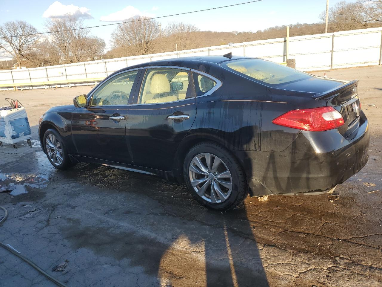 2013 Infiniti M VIN JN1BY1APXDM513132 Copart auction photo, side / rear end damage thumbnail 2