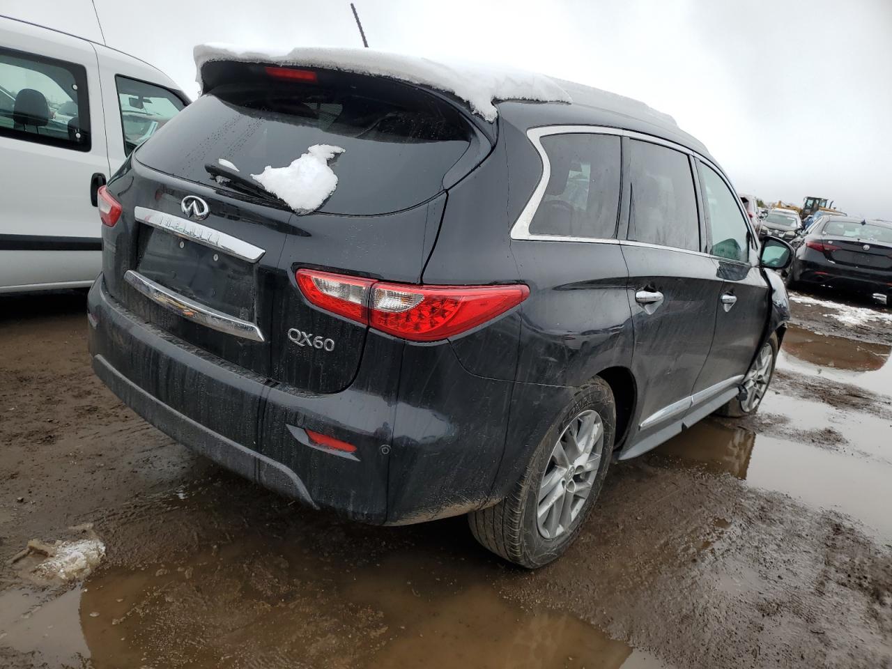 2014 Infiniti QX60 VIN 5N1AL0MM7EC555439 Copart auction photo, side damage thumbnail 3