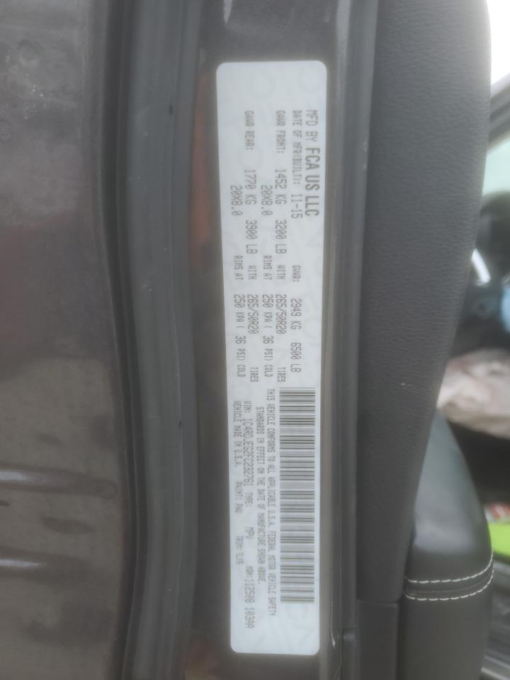 2015 Dodge Durango VIN 1C4RDJEG2FC232761 Copart auction photo, biohazard/chemical / front end damage thumbnail 13