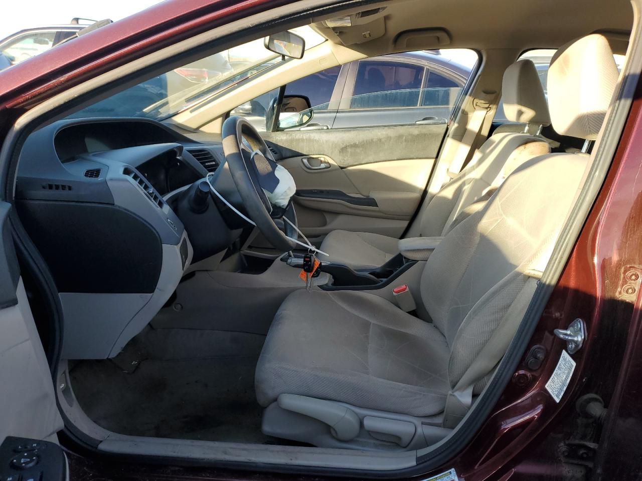 2012 Honda Civic VIN 19XFB2F56CE366091 Copart auction photo, front end damage thumbnail 7