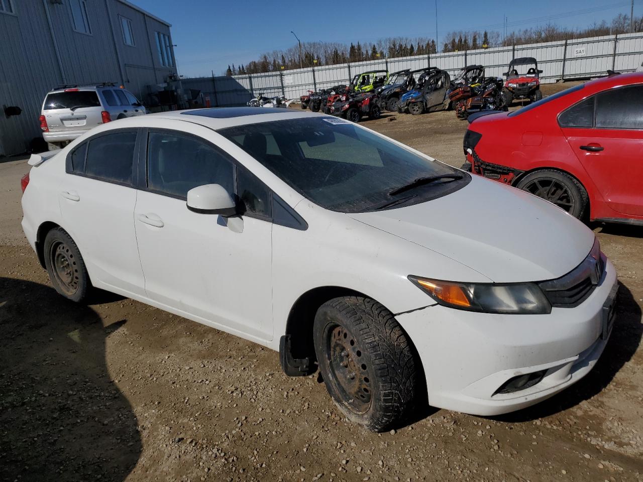 2012 Honda Civic VIN 2HGFB2F50CH024223 Copart auction photo, front end / undercarriage damage thumbnail 4