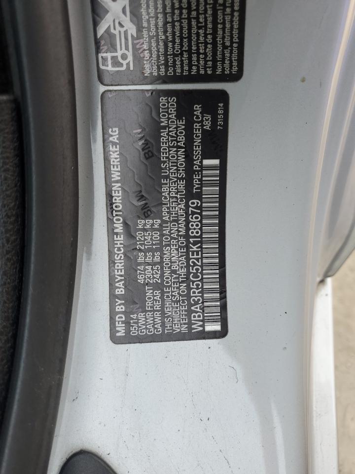 2014 BMW 4er VIN WBA3R5C52EK188679 Copart auction photo, front end / rear end damage thumbnail 12