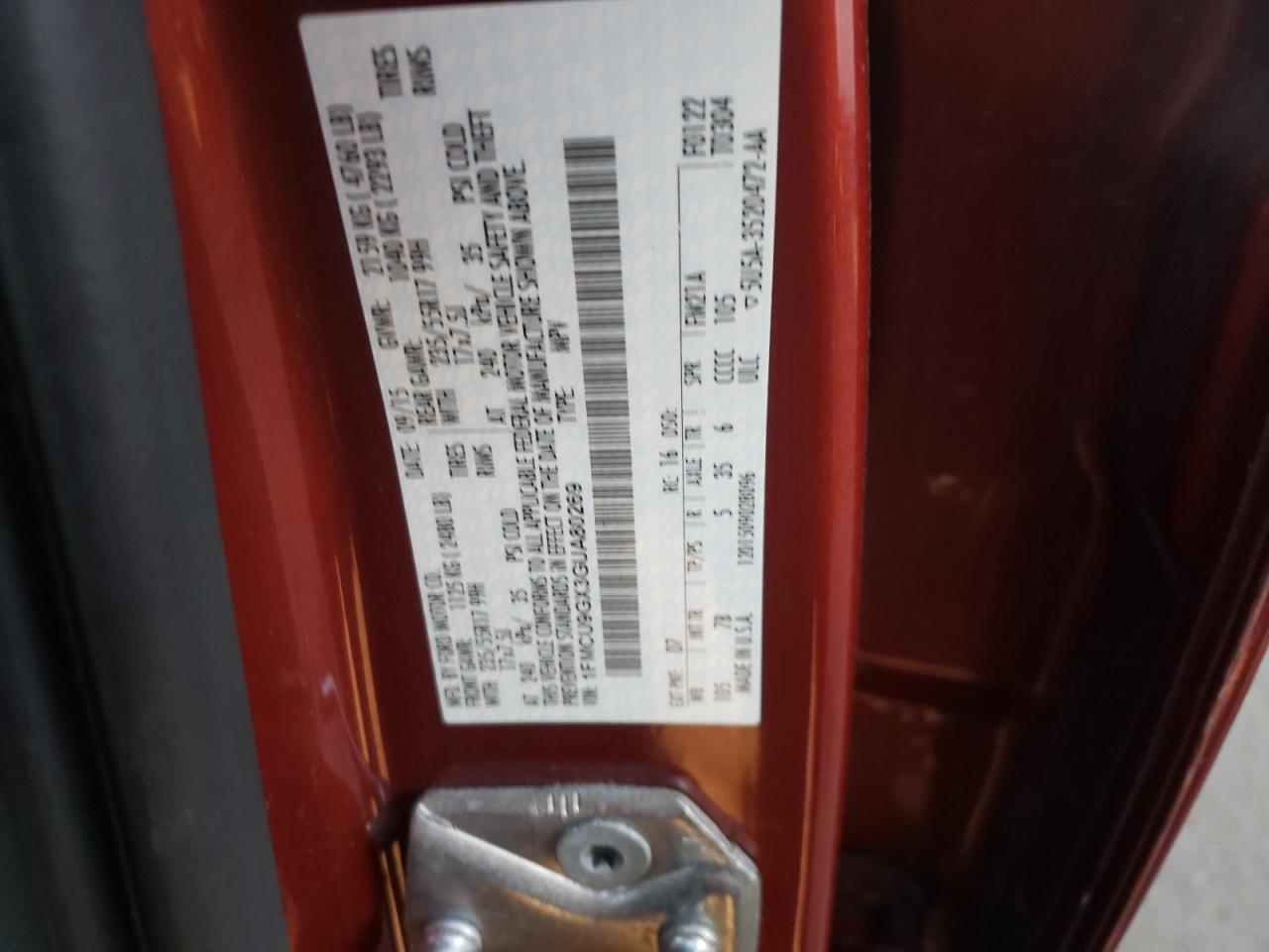 2016 Ford Escape VIN 1FMCU9GX3GUA80269 Copart auction photo, rear end damage thumbnail 16