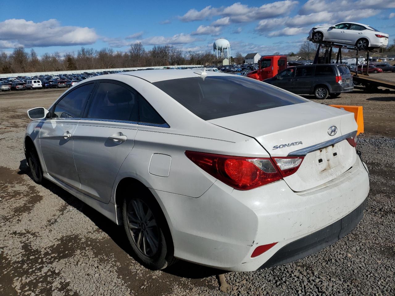 2014 Hyundai Sonata VIN 5NPEB4AC4EH887404 Copart auction photo, rear end damage thumbnail 2