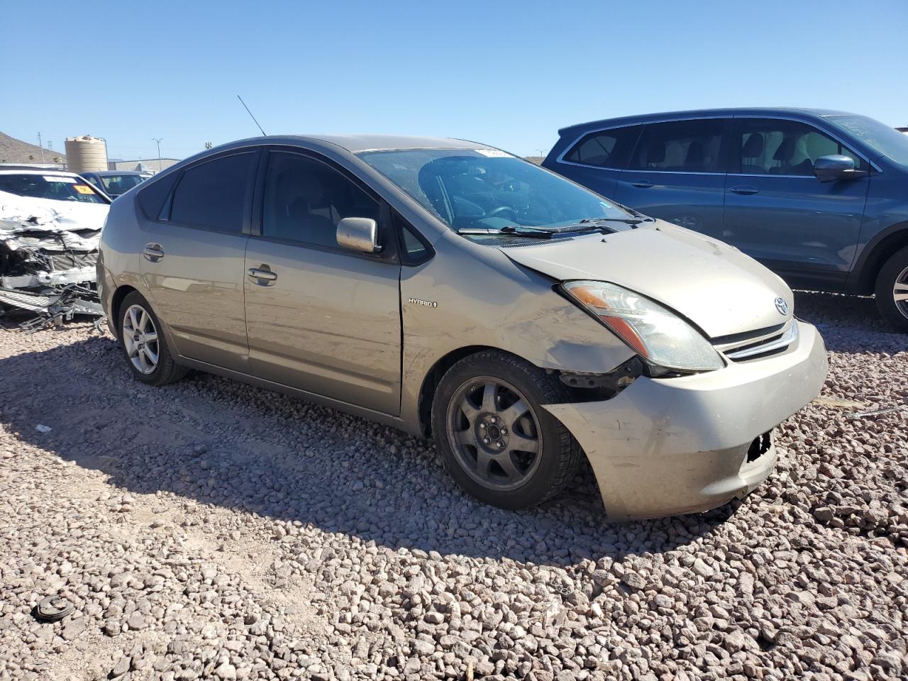 2008 Toyota Prius VIN JTDKB20U787733165 Copart auction photo, front end / side damage thumbnail 4