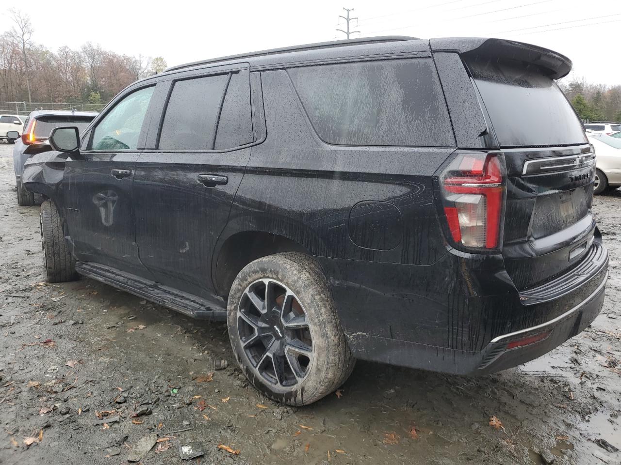 2022 Chevrolet Tahoe VIN 1GNSKRKD7NR208703 Copart auction photo, front end / side damage thumbnail 2