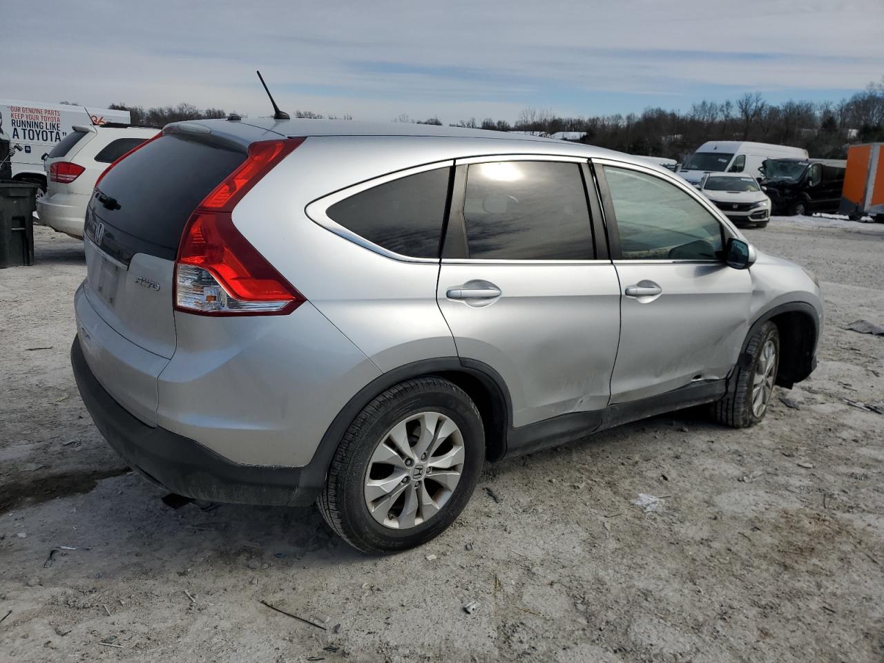 2013 Honda CR-V VIN 2HKRM4H50DH654315 Copart auction photo, side / front end damage thumbnail 3