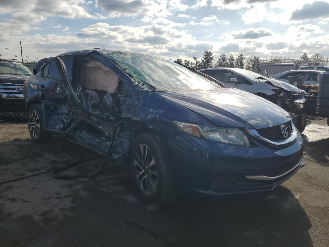 2014 Honda Civic VIN 19XFB2F88EE225584 Copart auction photo, all over damage thumbnail 4