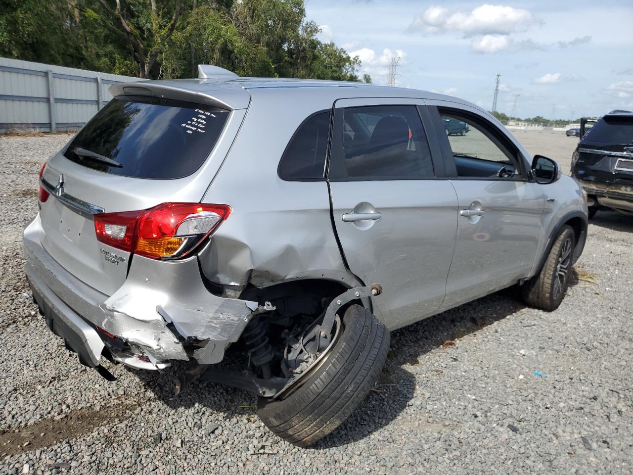 2019 Mitsubishi Outlander VIN JA4AP3AU9KU011135 Copart auction photo, rear end / side damage thumbnail 3