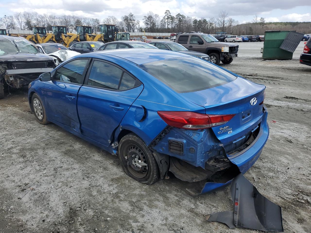 2018 Hyundai Elantra VIN 5NPD74LF2JH265687 Copart auction photo, side damage thumbnail 2