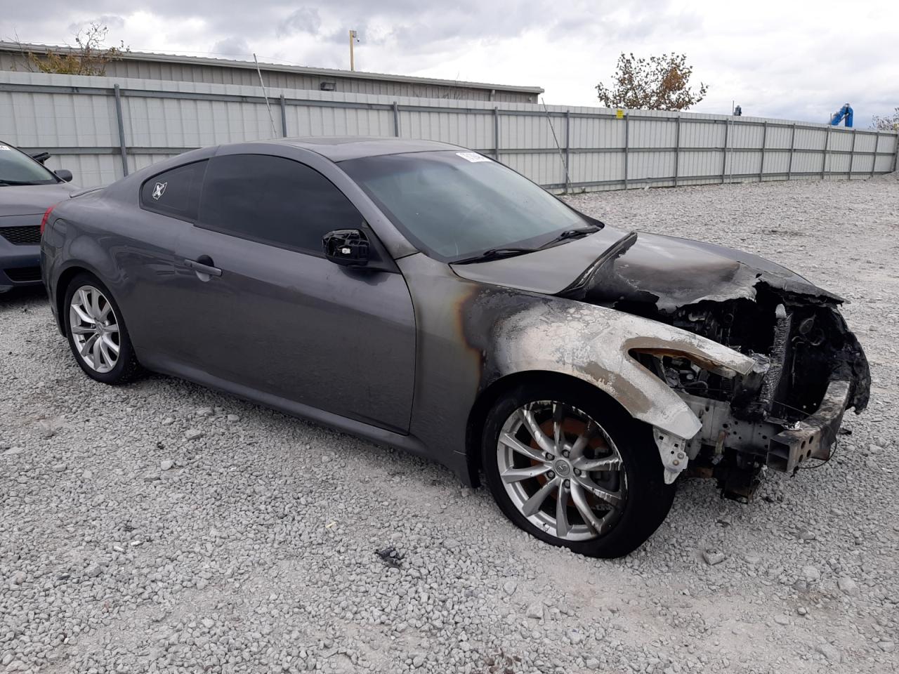 2013 Infiniti G VIN JN1CV6EL8DM981006 Copart auction photo, burn / front end damage thumbnail 4