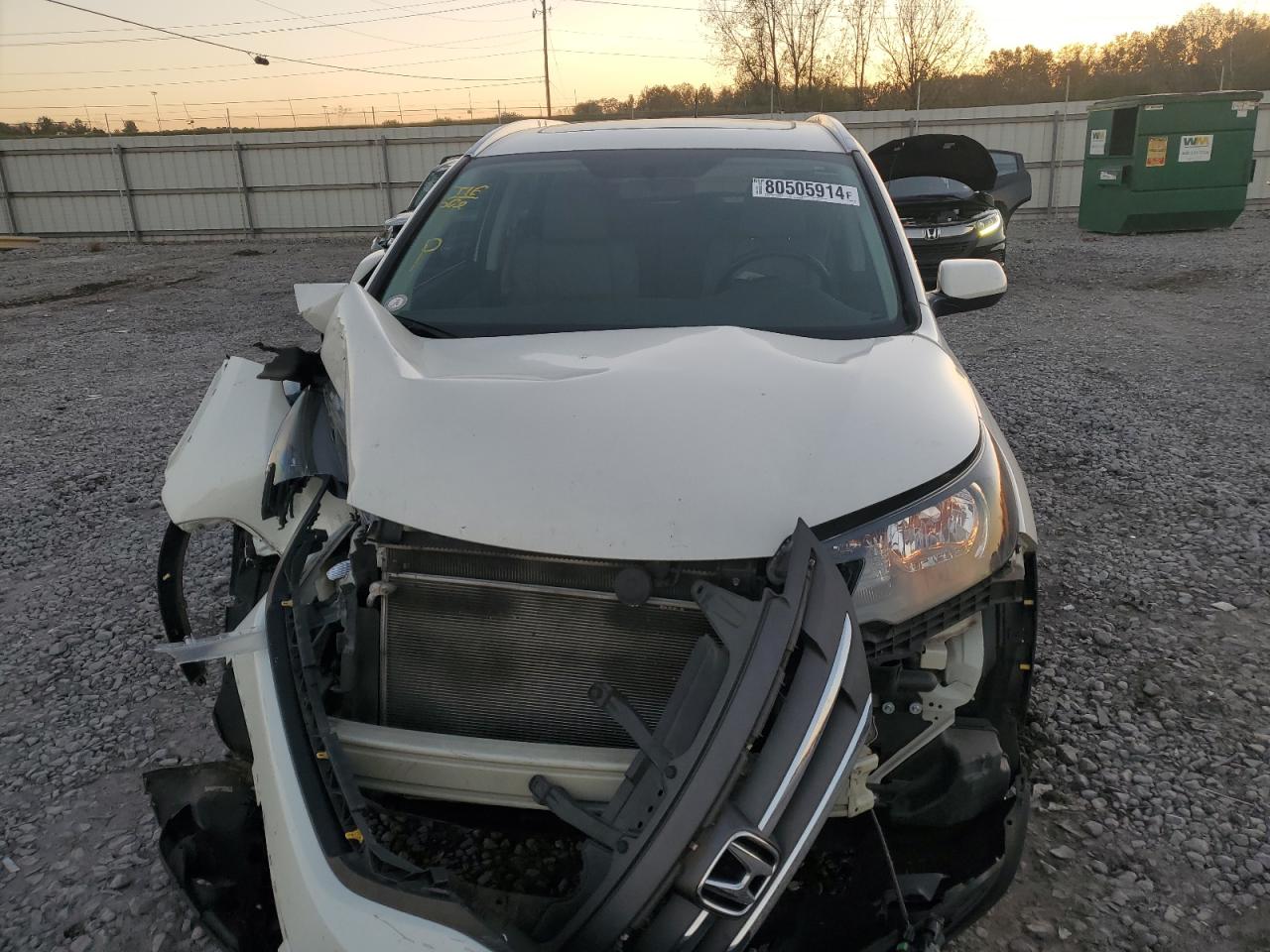 2012 Honda CR-V VIN 5J6RM3H76CL041728 Copart auction photo, front end damage thumbnail 5