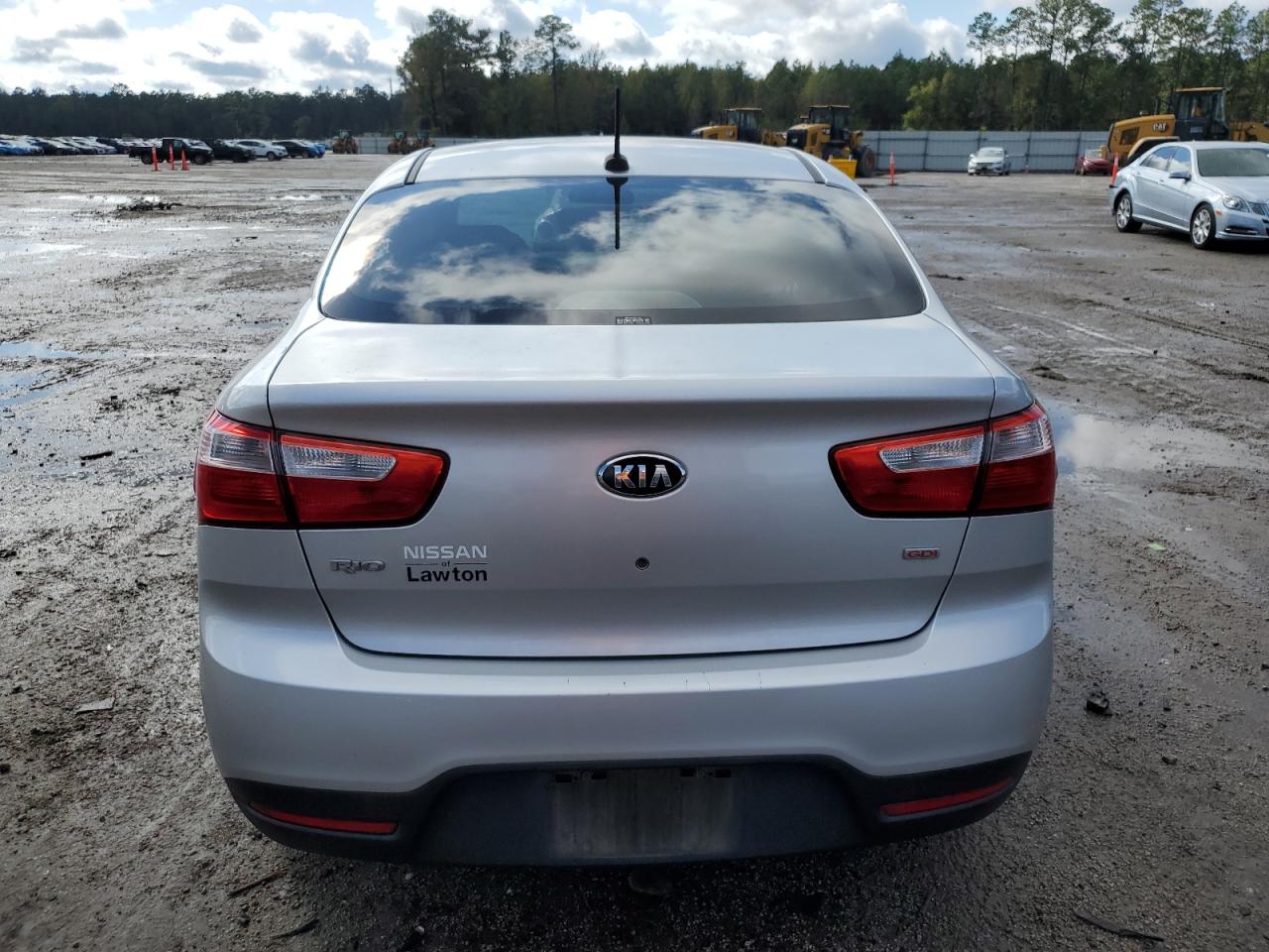 2013 KIA Rio VIN KNADM4A37D6283907 Copart auction photo, side damage thumbnail 6