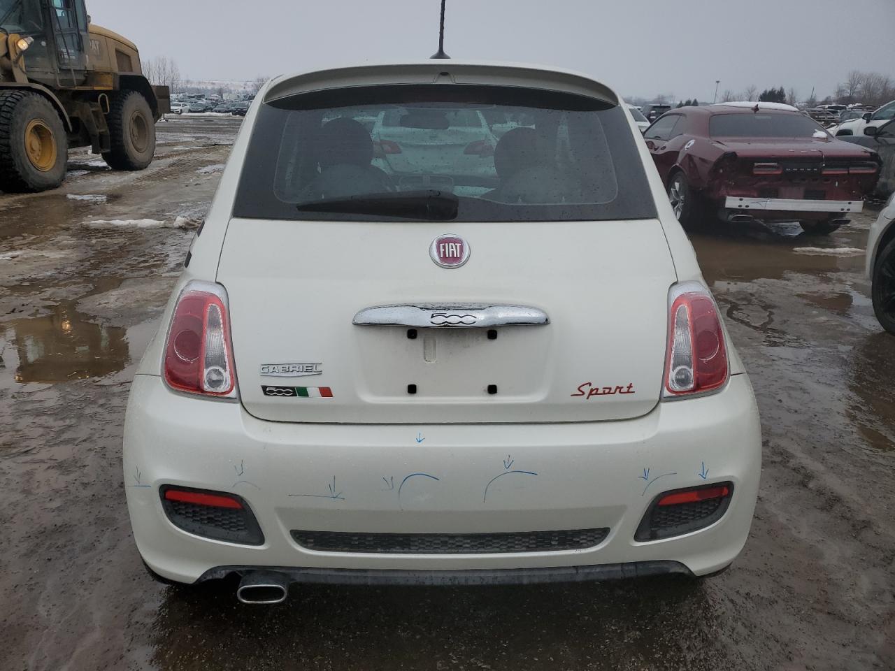 2015 Fiat 500 VIN 3C3CFFBR9FT537265 Copart auction photo, front end / undercarriage damage thumbnail 6