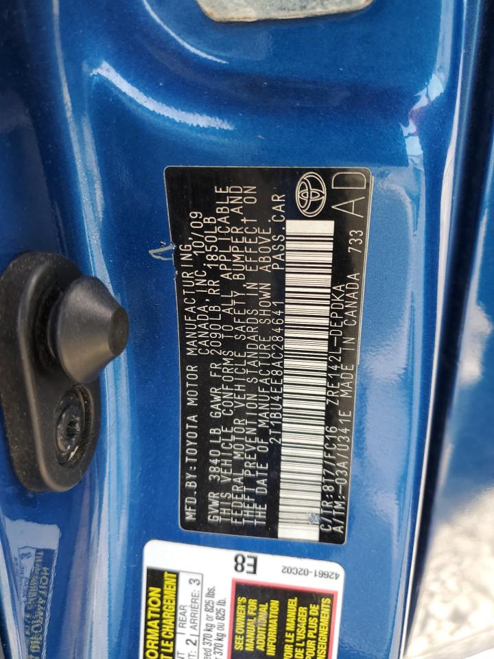 2010 Toyota Corolla VIN 2T1BU4EE8AC284641 Copart auction photo, front end / minor dent/scratches damage thumbnail 14