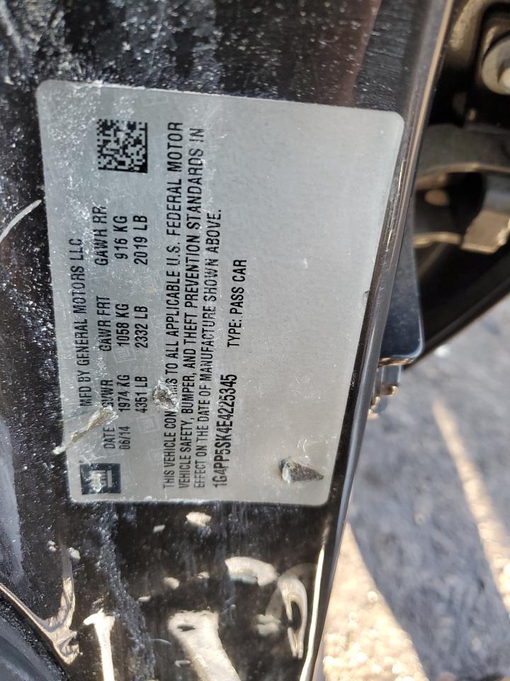 2014 Buick Verano VIN 1G4PP5SK4E4225345 Copart auction photo, side / rear end damage thumbnail 12