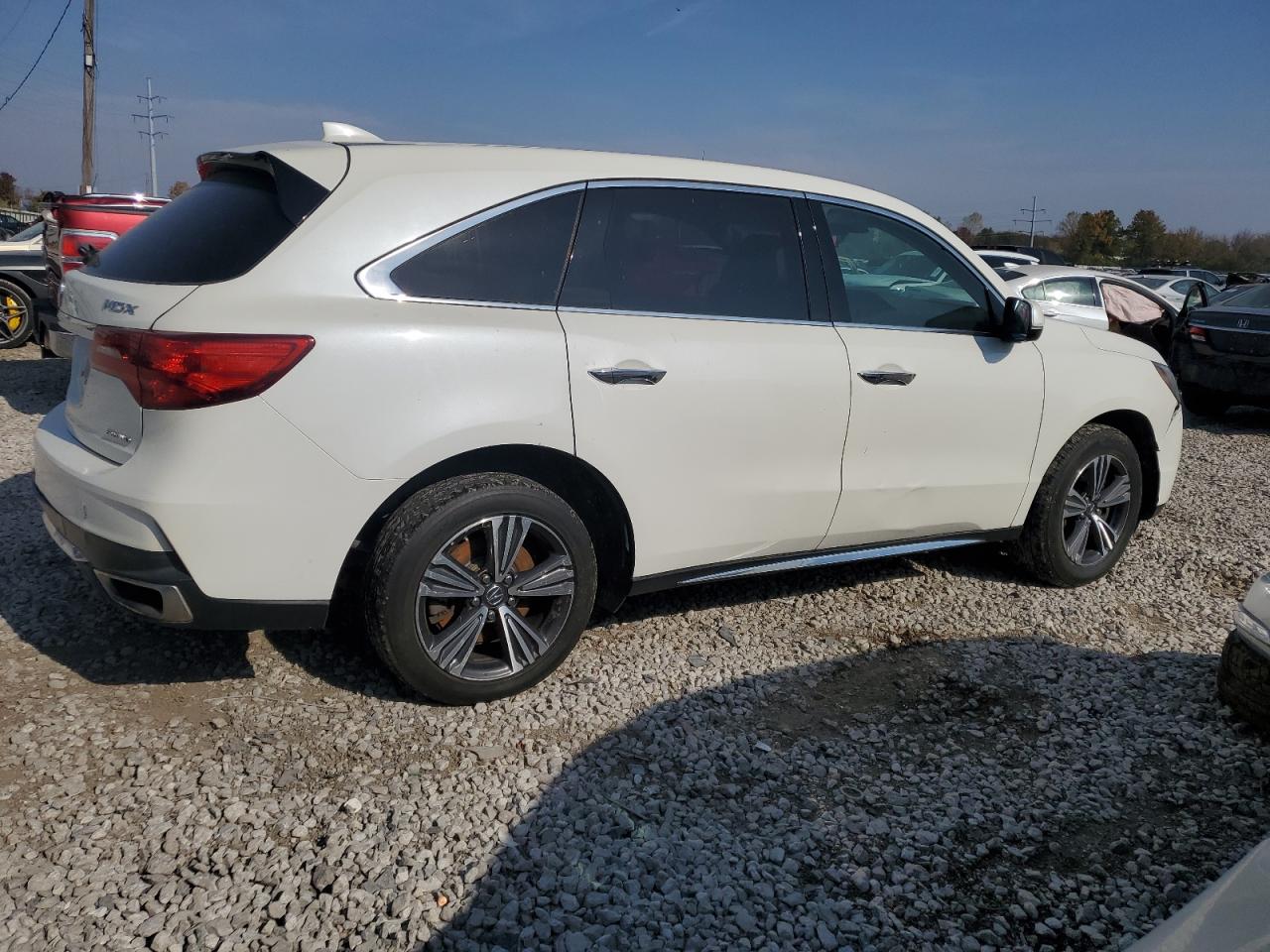 2017 Acura MDX VIN 5FRYD4H39HB004797 Copart auction photo, side / front end damage thumbnail 3