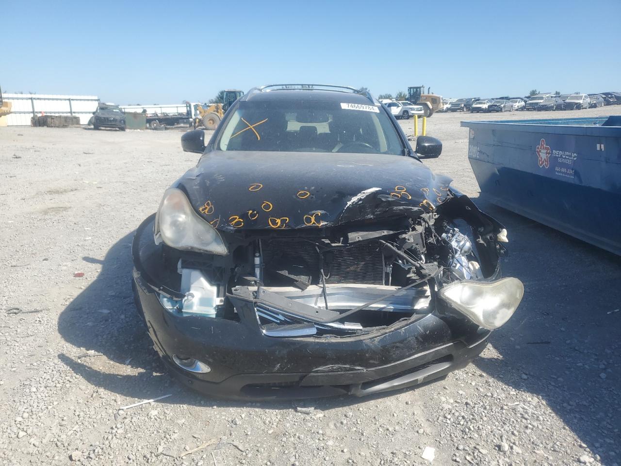 2012 Infiniti EX VIN JN1AJ0HP6CM401376 Copart auction photo, front end damage thumbnail 5