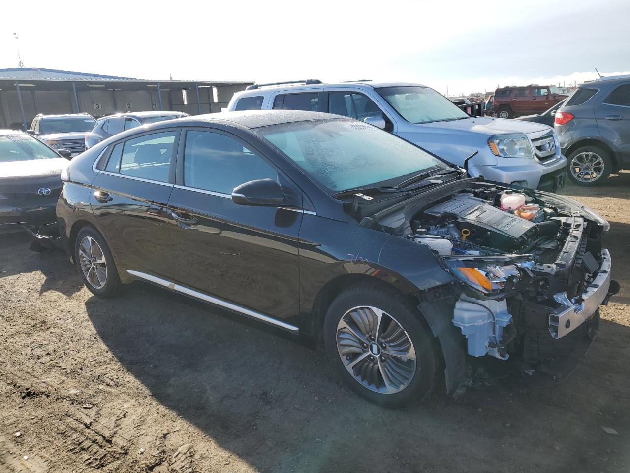 2021 Hyundai IONIQ VIN KMHC75LD0MU246268 Copart auction photo, front end damage thumbnail 4